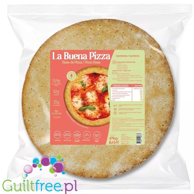 Ketonico La Buena Pizza Proteica - bezglutenowa keto pizza z mąki migdałowej 23g białka