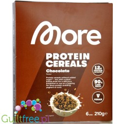 More Nutrition Protein Cereal Chocolate - proteinowe płatki śniadaniowe bez cukru, 12g białka 135 kcal