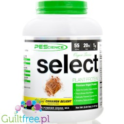 PES Select Protein Vegan, Cinnamon Delight 1,65kg - wegańska odżywka proteinowa bez soi i cukru, 20g białka & 110kcal