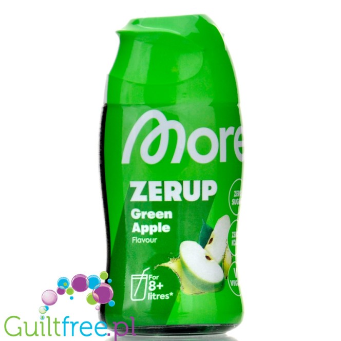 More Nutrition Zerup Green Apple na 8L - skoncentrowany syrop do wody bez cukru i kalorii, Zielone Jabłko