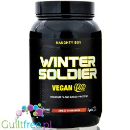Naughty Boy Winter Soldier Vegan 100 Sweet Cinnamon 930g - wegańska odżywka na białku grochu, dyni i nasion arbuza