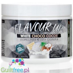 Pro Fuel Flavour Up White Choco Cocos 250g - wegański słodzący aromat białej czekolady z kokosem w proszku