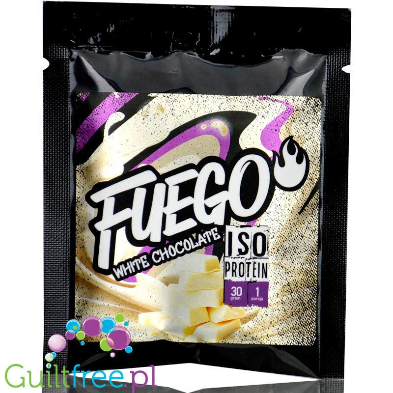 Fuego Iso Protein White Chocolate 30g - izolat białek serwatkowych o smaku białej czekolady