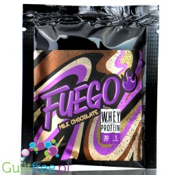 Fuego Whey Protein Milk Chocolate 30g - koncentrat białek serwatkowych o smaku mlecznej czekolady