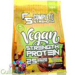 Complete Strength Vegan Protein Chocolate Orange 900g - wegańska odżywka na białku grochu, ryżu i ziemniaka