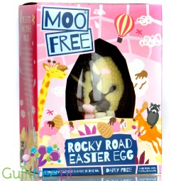 Moo Free Easter Egg Rocky Road - GIGA jajo wielkanocne z wegańskiej czekolady różnymi dodatków