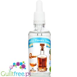 Funky Flavors Sweet Rum - sweetened rum food flavor, in the form of intensely sweetening flavor drops for dishes.