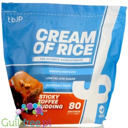 TBJP Cream of Rice, Sticky Toffee Pudding 2kg - kleik ryżowy bez cukru, regeneracyjny posiłek treningowy, Budyń Toffi