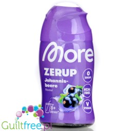 More Nutrition Zerup Blackcurrant na 8L - skoncentrowany syrop do wody bez cukru i kalorii, Czarna Porzeczka