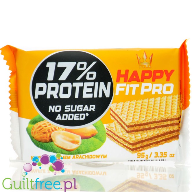 FLIS Happy Fit  PRO - proteinowe wafle z kremem arachidowym bez dodatku cukru