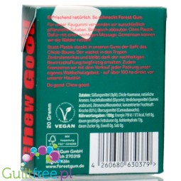 Forest Gum Kirsche Menthol - vegan sugar-free chewing gum with xylitol and stevia, no plastic