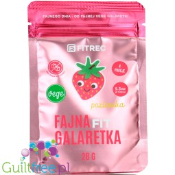 FitRec Fajna Galaretka Vege WIld Strawerry 28g, vegan sugar-free jelly, 5kcal per serving