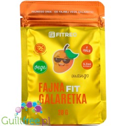 FitRec Fajna Galaretka Vege Mango 28g, vegan sugar-free jelly, 5kcal per serving