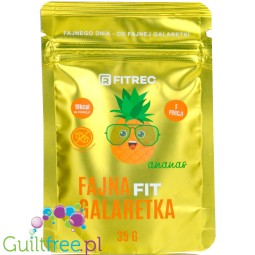 FitRec Fajna Galaretka Pineapple, sugar free jelly powder, 5 servings