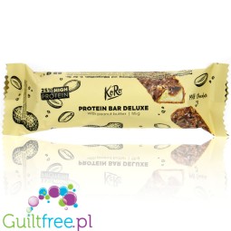 KoRo Protein Bar Deluxe Peanut Butter - wykwintny baton proteinowy z masłem orzechowym w polewie czekoladowej z chrupkami