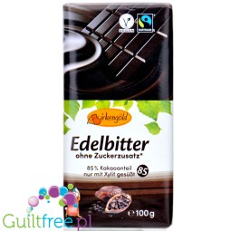 BirkenGold Edelbitter 85% - wegańska czekolada gorzka bez cukru słodzona tylko ksylitolem
