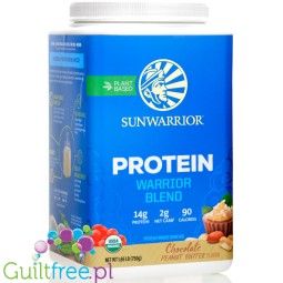Sunwarrior Protein Warrior Blend Chocolate Peanut Butter 0,75kg - wegańska organiczna odżywka białkowa z goji i MCT