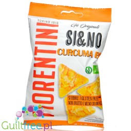 Fiorentini SI & NO Curcuma - bezglutenowe chrupki kukurydziane piramidki z kurkumą BIO