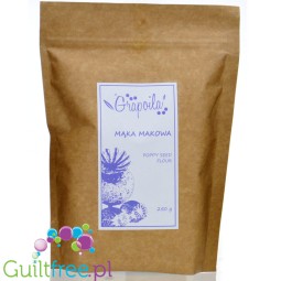 Grapoila Poppy Seed Flour - odtłuszczona mąka makowa, 35% białka