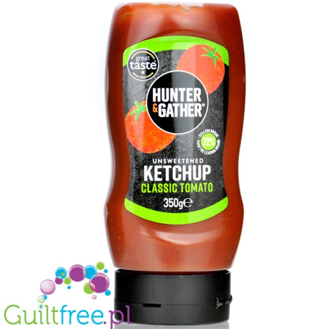 Hunter & Gather Classic Tomato Ketchup 46kcal - pikantny keto keczup niesłodzony, bez słodzików