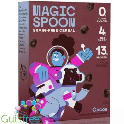 Magic Spoon Cocoa Cereal - proteinowe keto płatki śniadaniowe bez glutenu, soi i cukru, kakaowe kółeczka
