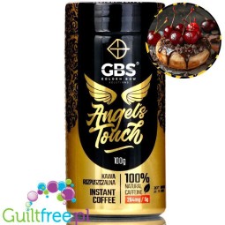 GBS Angel's Touch instant coffee with increased caffeine content, Donut with chocolate and cherries