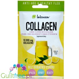 Intenson Collagen + Kwas Hialuronowy Cytryna - kolagen  z kwasem hialuronowym bez cukru o smaku cytrynowym, saszetka