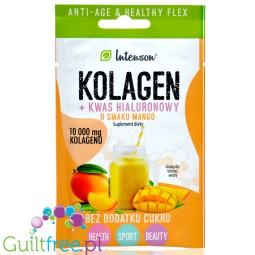 Intenson Collagen + Kwas Hialuronowy Mango - kolagen  z kwasem hialuronowym bez cukru o smaku mango, saszetka
