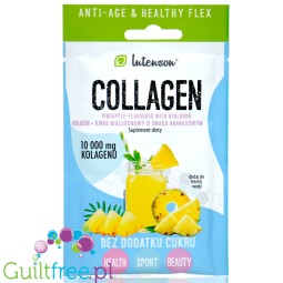 Intenson Collagen + Kwas Hialuronowy Ananas - kolagen  z kwasem hialuronowym bez cukru o smaku ananasowym, saszetka