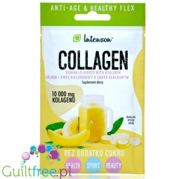 Intenson Collagen + Kwas Hialuronowy Banan - kolagen  z kwasem hialuronowym bez cukru o smaku bananowym, saszetka