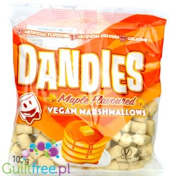 Dandies Vegan Marshmallows Maple - wegańskie mini pianki o smaku klonowym bez sztucznych barwników i aromatów