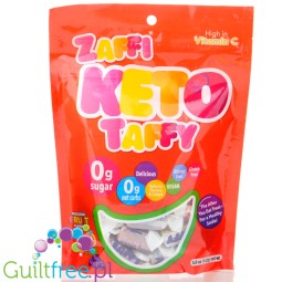 ZolliPops ® Zaffi KETO Taffy - wegańskie bezglutenowe miękkie cukierki wieloowocowe bez cukru