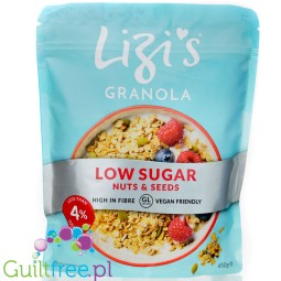 Lizi's Low Sugar Nuts and Seeds 450g - granola płatki śniadaniowe bez dodatku cukru