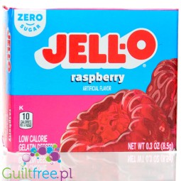 JellO Raspberry - galaretka 10kcal zero cukru, instant, smak malinowy