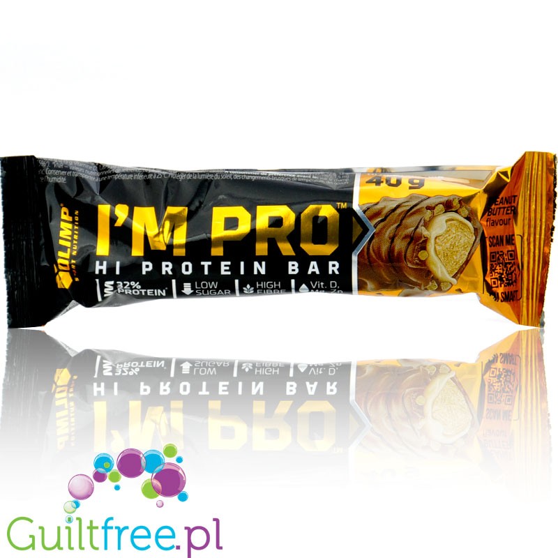 Olimp I'm Pro Protein Bar Peanut Butter - protein bar with 32% protein