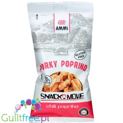 AMMI Porky Poprind Chilli Paprika 40g - keto prażynki wieprzowe bez węglowodanów 70% białka
