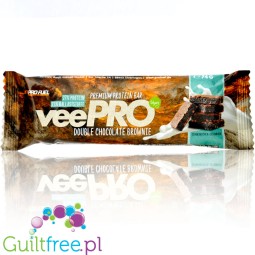 Pro Fuel VeePro Double Chocolate Brownie - wegański baton proteinowy bez cukru, Brownie z Podwójną Czekoladą