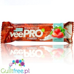 Pro Fuel VeePro Strawberry - wegański baton proteinowy bez cukru, Truskawka & Czekolada