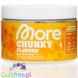 More Nutrition Chunky Flavor Honey Cereal Pops 150g - niskokaloryczny wegański aromat w proszku miodowych płatków śniadaniowych