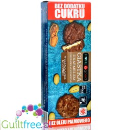 Pure & Good Peanut Caramel Cookies Milk Chocolate Coated 128g - cookies no added sugar