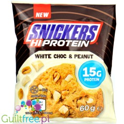 Snickers Hi-Protein Cookie White Chocolate & Peanut - ciastko proteinowe 15g białka z kawałkami białej czekolady i orzechami