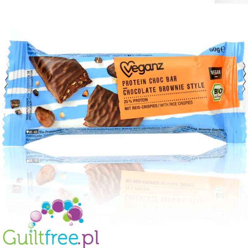 Veganz Protein Choc Bar Chocolate Brownnie Style - vegan protein bar with brownie flavor