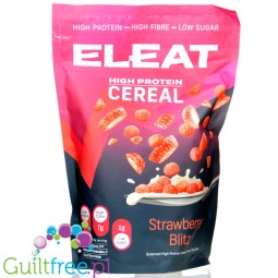 Eleat Cereal Reinvented Strawberry Blitz 250g - wegańskie proteinowe płatki śniadaniowe 25g białka & 20g błonnika