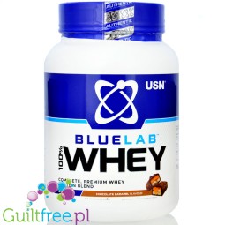 USN Blue Lab Whey Chocolate Caramel 0,9kg - odzywka białkowa WPI, WPC, WPH