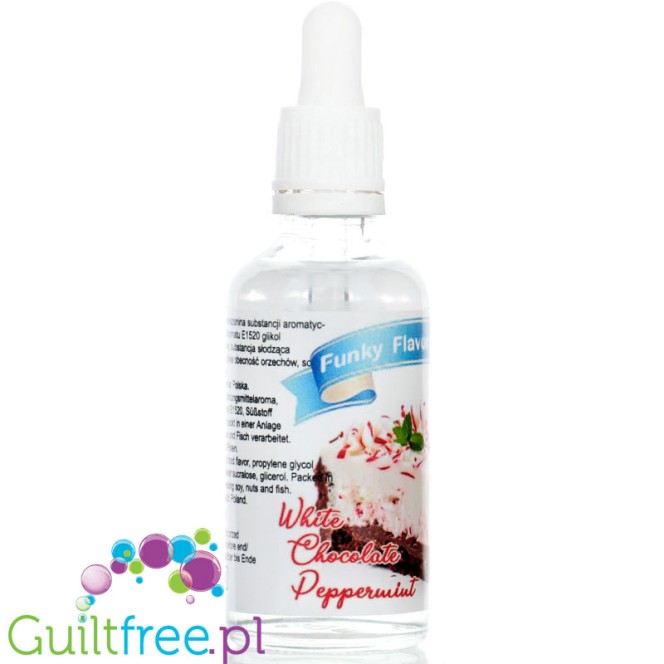 Funky Flavors Sweet White Chocolate Peppermint - sweetened concentrated mint cake flavor with white chocolate