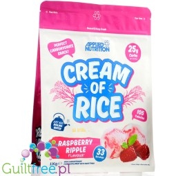 Applied Nutrition Cream of Rice, Raspberry Ripple 1kg - sugar-free rice gruel, recovery workout meal