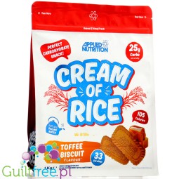 Applied Nutrition Cream of Rice, Toffee Biscuit 1kg - sugar-free rice gruel, recovery workout meal