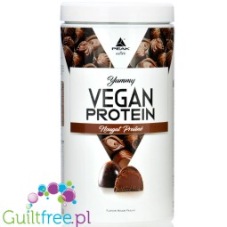 Peak Yummy Vegan Protein Nougat Praline - vegan protein supplement without soy and gluten, chocolate hazelnut praline flavor