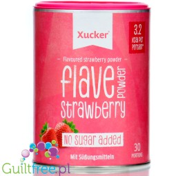 Xucker Flave Powder Strawberry - truskawkowy aromat słodzący w proszku bez cukru, ze stewią i erytrolem