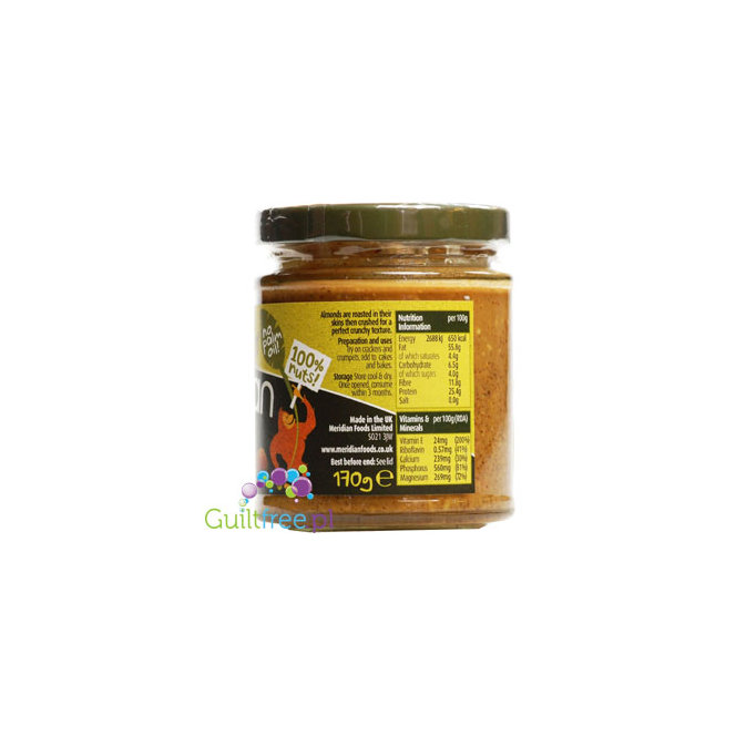 Meridian crunchy almond butter 100% nuts 